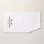 Lacrosse Sticks Team Kleuren Nummer Sport Handdoek (Handdoek)