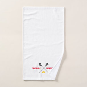 Lacrosse Sticks Team Kleuren Nummer Sport Handdoek