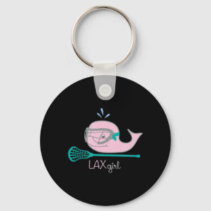 Lacrosse T - shirts voor meisjes Roze walvismasker Sleutelhanger