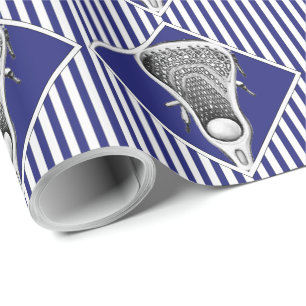 Lacrosse Team Blau Cadeau Cadeaupapier