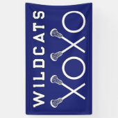 Lacrosse Team Blue Spandoek (Verticaal)