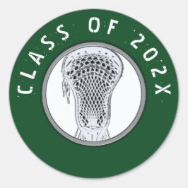 Lacrosse Team Class van 2025 Classic Round Sticker
