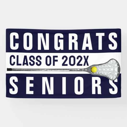 Lacrosse Team Congrats 2025 Spandoek (Horizontaal)