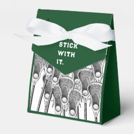 Lacrosse Team Green Favor Box Bedankdoosjes