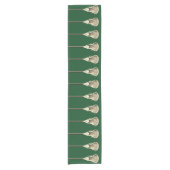 Lacrosse Team Green Short Table Runner Korte Tafelloper (Voorkant)