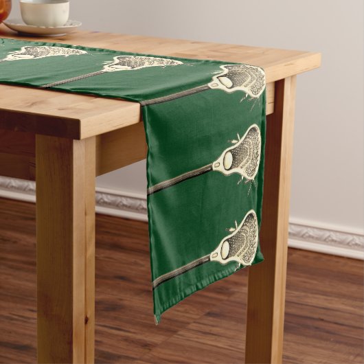 Lacrosse Team Green Short Table Runner Korte Tafelloper (Voorbeeld)
