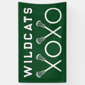 Lacrosse Team Groen Spandoek (Verticaal)