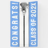 Lacrosse Team Light Blue Banner (Verticaal)
