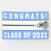 Lacrosse Team Light Blue Banner (Horizontaal)