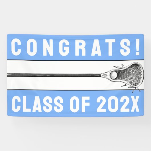 Lacrosse Team Light Blue Banner (Horizontaal)