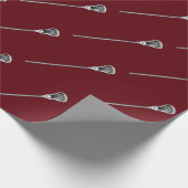 Lacrosse Team Maroon Gift Cadeaupapier (Hoek)