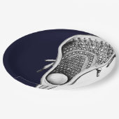 Lacrosse Team Navy Blue Papieren Bordje (Gekanteld)