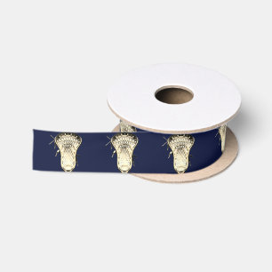 Lacrosse Team Navy Blue Satin Ribbon Lint