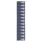 Lacrosse Team Navy Blue Short Table Runner Korte Tafelloper (Voorkant)