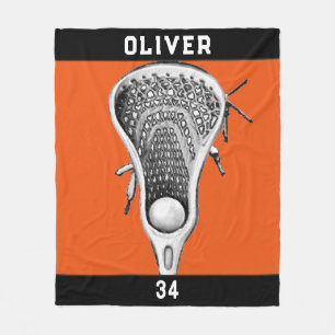 Lacrosse Team Oranje Fleece Deken