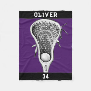 Lacrosse Team Paars Fleece Deken
