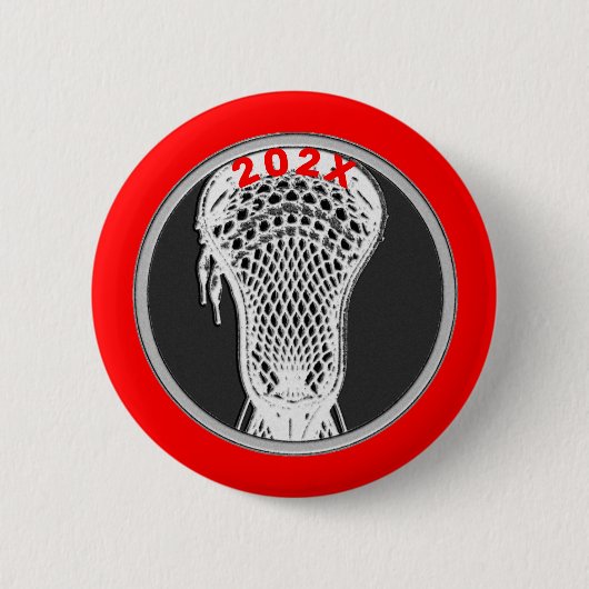 Lacrosse Team Player Keepomwille Gift Button (Voorkant)