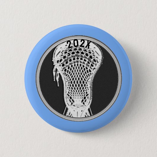Lacrosse Team Player Keepomwille Gift Button (Voorkant)