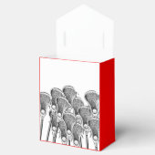 Lacrosse Team Red Favor Box Bedankdoosjes (Geopend)