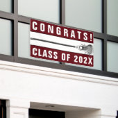 Lacrosse Team Senior Maroon Banner (Buitenkant Gebouw)