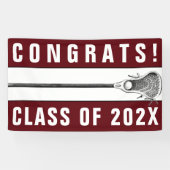 Lacrosse Team Senior Maroon Banner (Horizontaal)