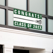 Lacrosse Team Senior Night Green Banner (Buitenkant Gebouw)