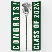 Lacrosse Team Senior Night Green Banner (Verticaal)