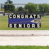 Lacrosse Team Seniors Blue Congrats Banner (Insitu)