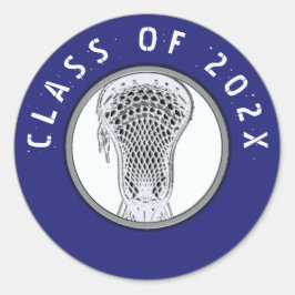 Lacrosse Team Seniors Classic Round Sticker