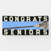 Lacrosse Team Seniors Light Blue Congrants Banner (Horizontaal)