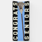 Lacrosse Team Seniors Light Blue Congrants Banner (Verticaal)