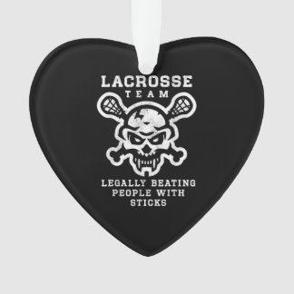 Lacrosse Team Skull Juridisch kloppend geschenk Ornament