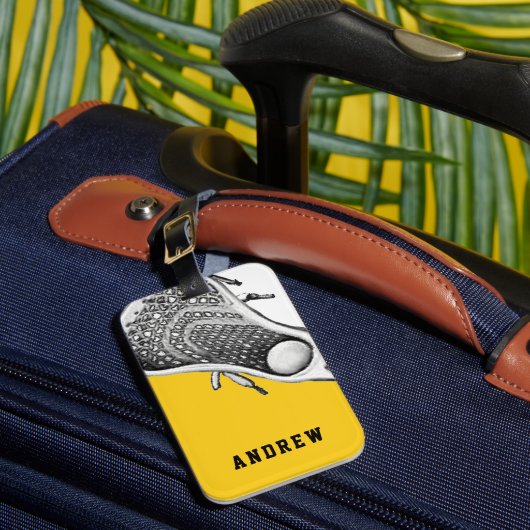 Lacrosse Team Yellow Bagagelabel (Voorkant Insitu 1)