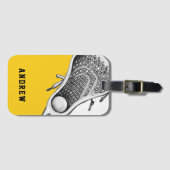 Lacrosse Team Yellow Bagagelabel (Voorkant (horizontaal))