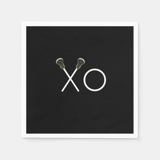 Lacrosse Team Zwart Servet (Voorkant)