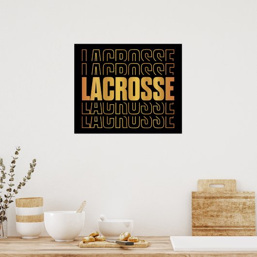 Lacrosse tekst Poster (Keuken)