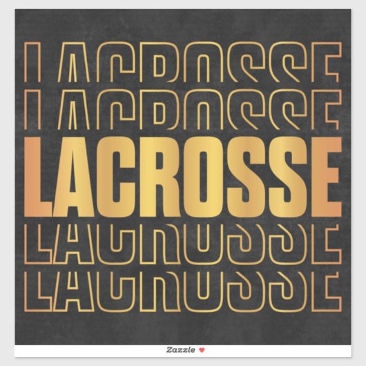Lacrosse Text Vinyl Sticker (Vel)