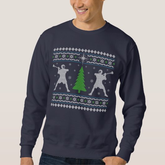 Lacrosse Ugly KerstSweater Trui (Voorkant)