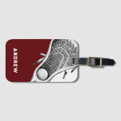 Lacrosse-uitrusting bagagelabel (Voorkant (horizontaal))