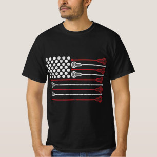 Lacrosse USA Flag Lax T-shirt