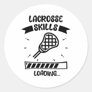 Lacrosse vaardigheden laden Grappige Lacrosse spel Ronde Sticker