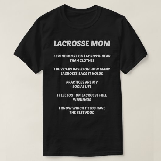 Lacrosse vie maman classique TShirt (Design devant)