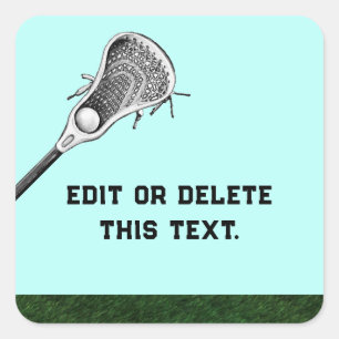 Lacrosse Vierkante Sticker