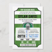 LACROSSE VIP TICKET Bar en Bat Mitswa uitnodiging (Voorkant)