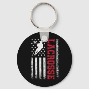 Lacrosse Vlag Lax Shirt Mannen Vrouwen Jongens Mei Sleutelhanger