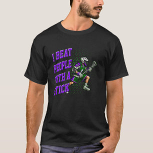 Lacrosse voor mannen Ik sla mensen met een stok Gr T-shirt