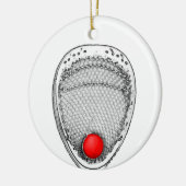 Lacrosse Vrolijk Lax-mas Kerstmis Keramisch Ornament (Links)