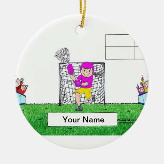 LaCrosse - Vrouw Keramisch Ornament (Voorkant)
