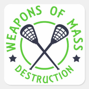 Lacrosse wapens voor vernietiging sticker