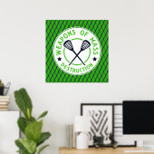 Lacrosse Weapons of Destruction Poster Print (Thuiskantoor)
